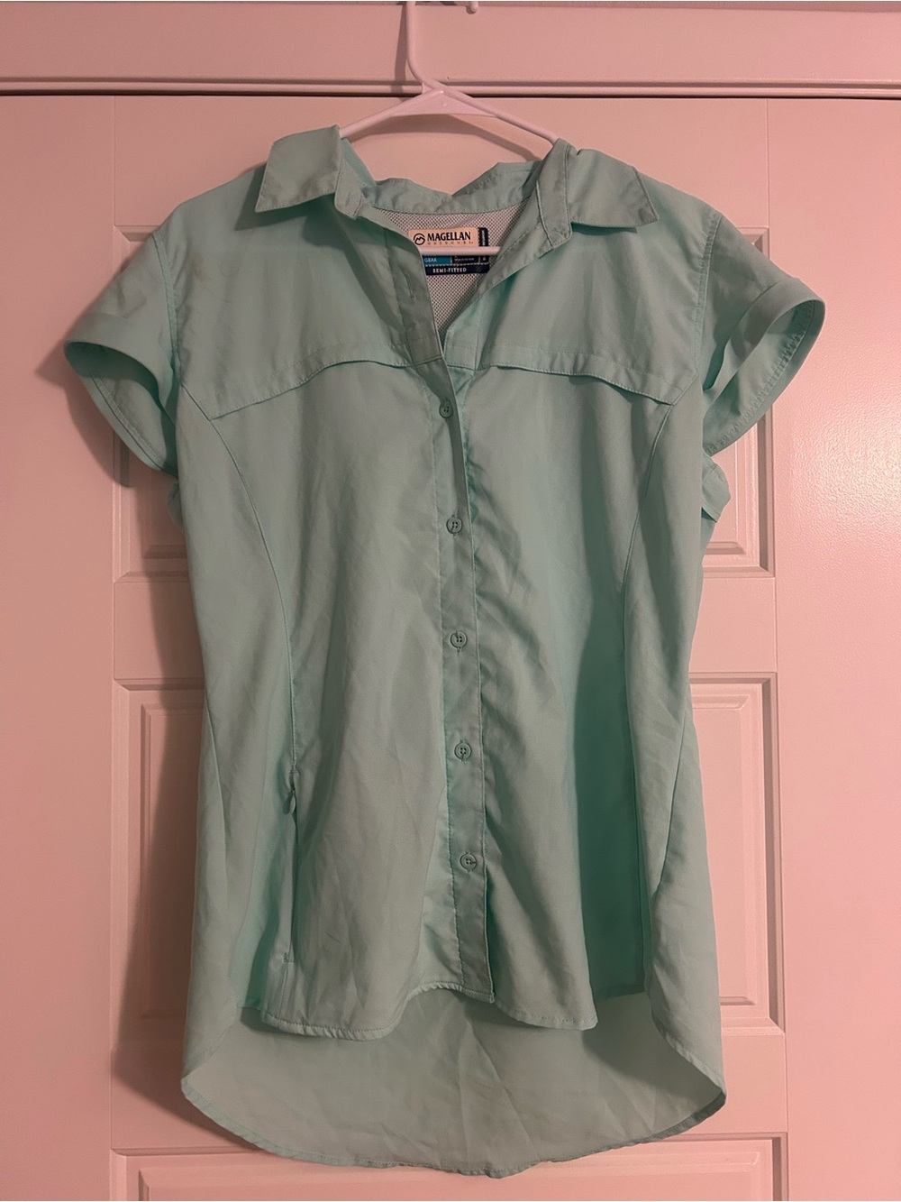 Magellan Mint Green Short-Sleeve Fishing Shirt
